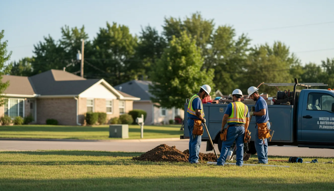 Residential water line and bathroom plumbing service in Carpenter, IA